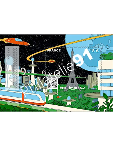 #NFTimbre 4.2, version argent, 1er jour, timbres de France
