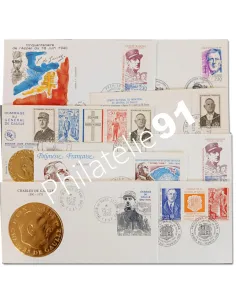 Lot d'enveloppes Thématiques General De Gaulle