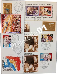 Lot d'enveloppes Thématiques Général De Gaulle