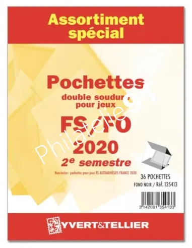 Assortiment de pochettes 2eme semestre 2020, matériel philatélie