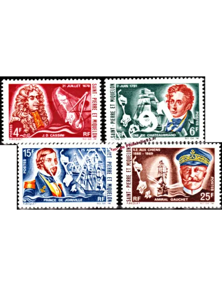 Saint-Pierre et Miquelon n° 380 à 383 , collection timbres Dom-Tom