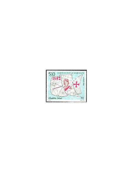 Timbre de St Pierre & Miquelon n°569 Christophe Colomb Timbres dom tom