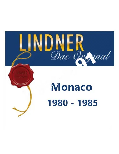 LINDNER - Feuilles pré-imprimées MONACO 1980/85, matériel philatélique