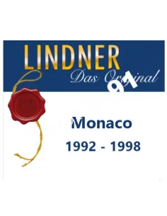 LINDNER - Feuilles pré-imprimées MONACO 1992/98, matériel philatélique