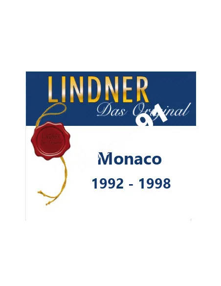 LINDNER - Feuilles pré-imprimées MONACO 1992/98, matériel philatélique