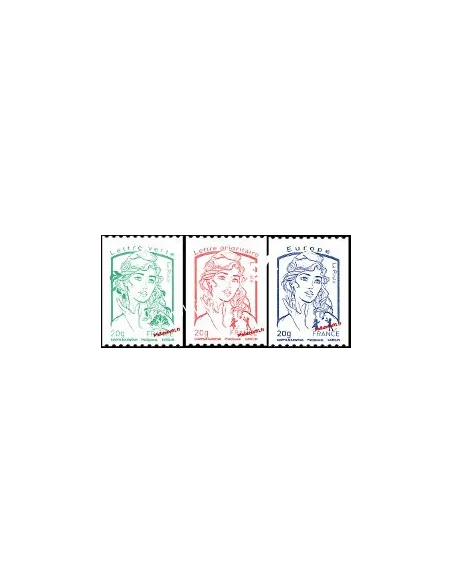 Timbre de France n° 4778 à 4780 -  Roulettes - Marianne et la jeunesse. Type Marianne de Ciappa et Kawena
