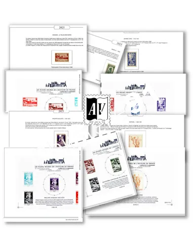 Jeu AV Riches Heures de l'Histoire de France - matériel philatélique