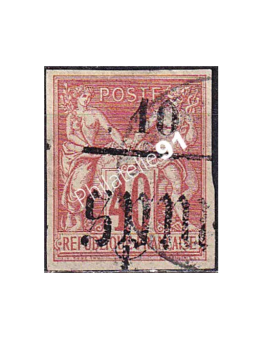 St-Pierre et Miquelon, n° 6 ND oblitéré, collection timbres colonies