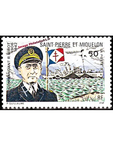 Timbre de Saint Pierre et Miquelon n° 573, collection Dom-Tom