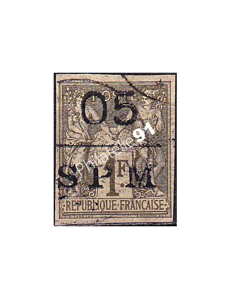 St-Pierre et Miquelon, n° 11 ND oblitéré, collection timbres colonies