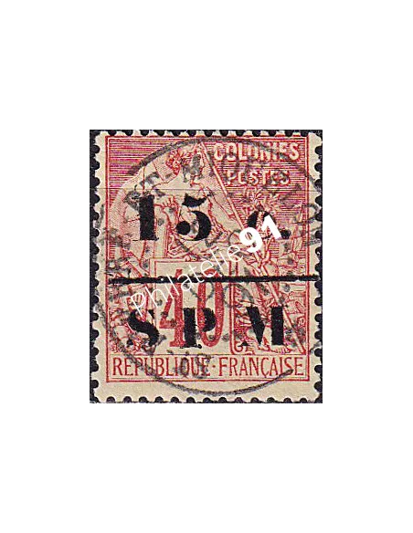 St-Pierre et Miquelon, n° 14 oblitéré, collection timbres colonies