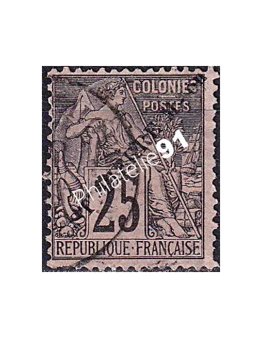 St-Pierre et Miquelon, n° 25 oblitéré, collection timbres colonies