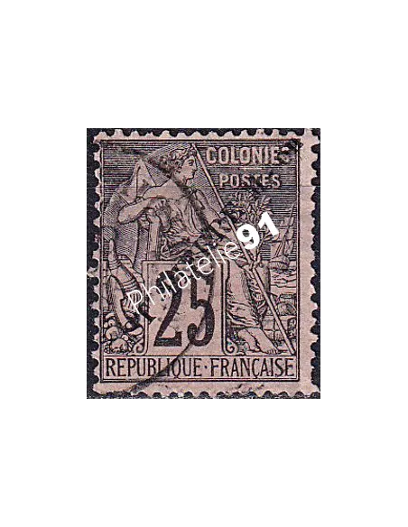 St-Pierre et Miquelon, n° 25 oblitéré, collection timbres colonies
