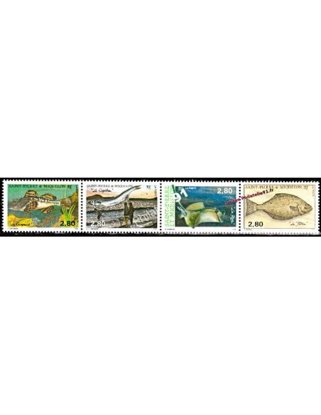 Timbres de Saint PIERRE ET MIQUELON n° 580-583, Poissons, Dom-Tom