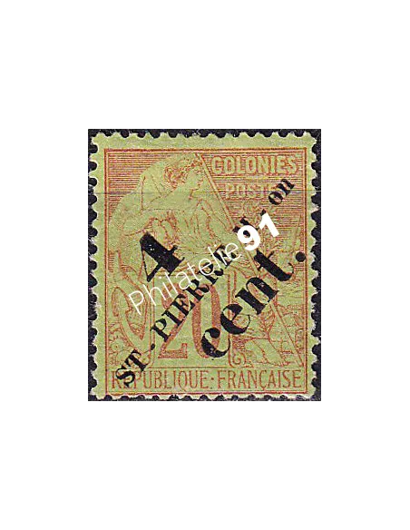 St-Pierre et Miquelon, n° 41 charnière, collection timbres colonies