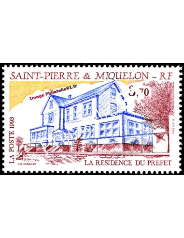 Timbre de Saint Pierre et Miquelon n° 584, collection Dom-Tom