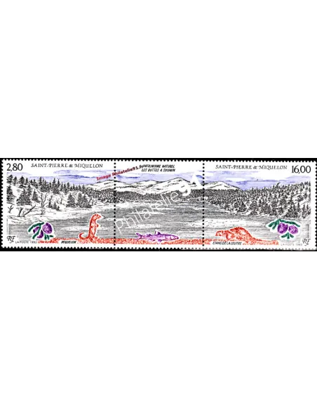 Timbres de Saint PIERRE ET MIQUELON n° 586A, animaux et plantes
