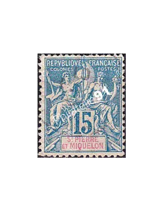 St-Pierre et Miquelon, n° 64 oblitéré, collection timbres colonies