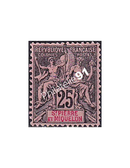 St-Pierre et Miquelon, n° 66 charnière, collection timbres colonies