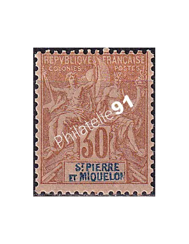 St-Pierre et Miquelon, n° 67 charnière, collection timbres colonies