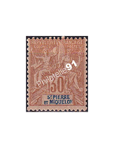 St-Pierre et Miquelon, n° 67 charnière, collection timbres colonies