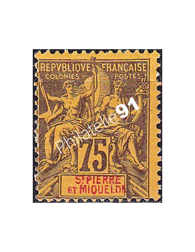 St-Pierre et Miquelon, n° 70 charnière, collection timbres colonies