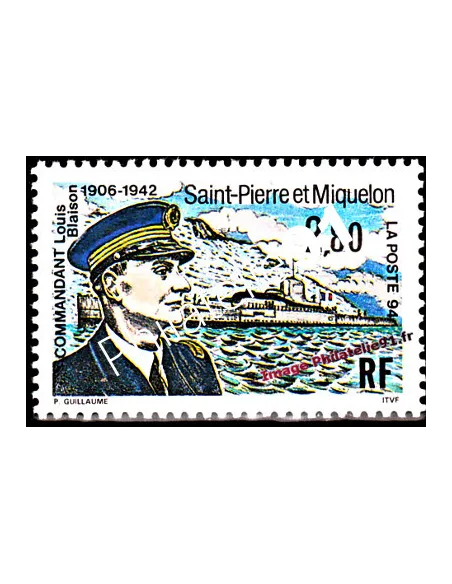 Timbre de Saint Pierre et Miquelon n° 592, collection Dom-Tom