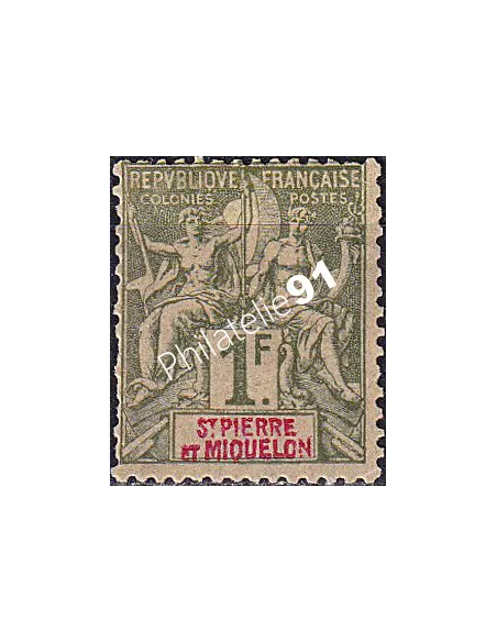 St-Pierre et Miquelon, n° 71 charnière, collection timbres colonies