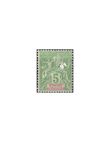 St-Pierre et Miquelon, n° 72 charnière, collection timbres colonies