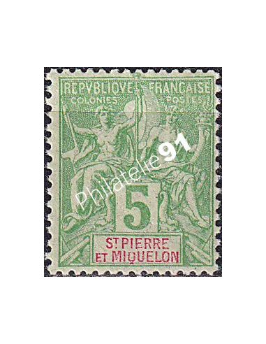 St-Pierre et Miquelon, n° 72 charnière, collection timbres colonies