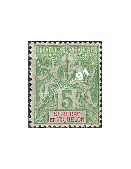 St-Pierre et Miquelon, n° 72 charnière, collection timbres colonies