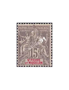 St-Pierre et Miquelon, n° 74 charnière, collection timbres colonies