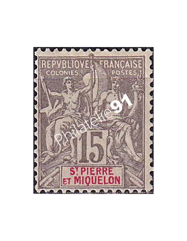 St-Pierre et Miquelon, n° 74 charnière, collection timbres colonies