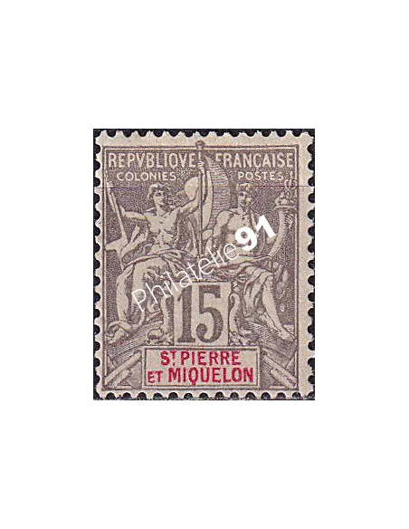 St-Pierre et Miquelon, n° 74 charnière, collection timbres colonies