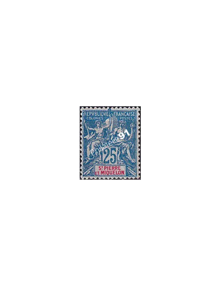 St-Pierre et Miquelon, n° 75 charnière, collection timbres colonies