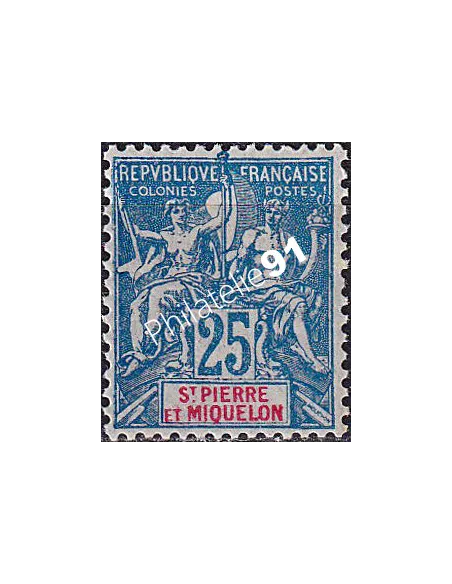 St-Pierre et Miquelon, n° 75 charnière, collection timbres colonies