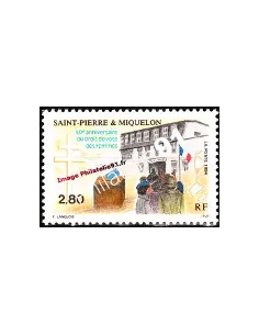 Timbre de Saint Pierre et Miquelon n° 597, collection Dom-Tom