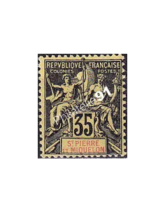 St-Pierre et Miquelon, n° 76 charnière, collection timbres colonies