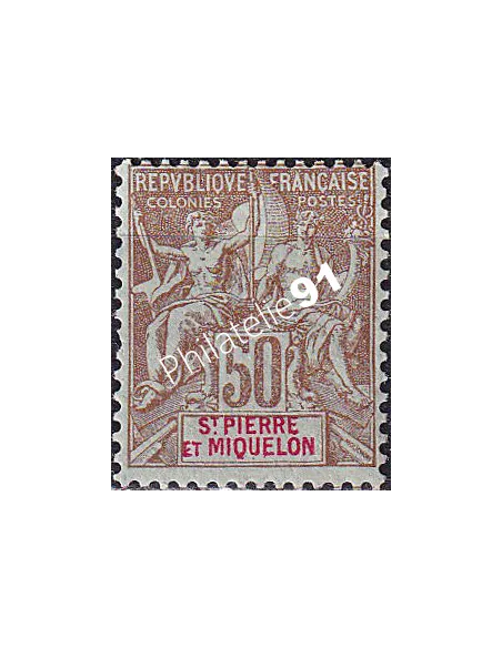 St-Pierre et Miquelon, n° 77 charnière, collection timbres colonies