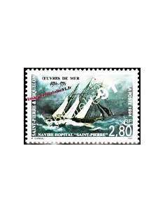 Timbre de Saint Pierre et Miquelon n° 598, Navire, collection Dom-Tom