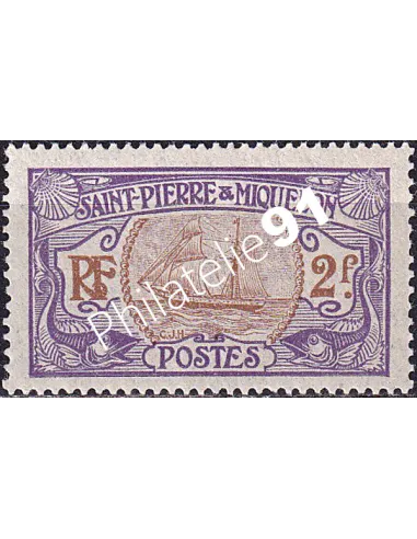 St-Pierre et Miquelon, n° 92 charnière, collection timbres colonies