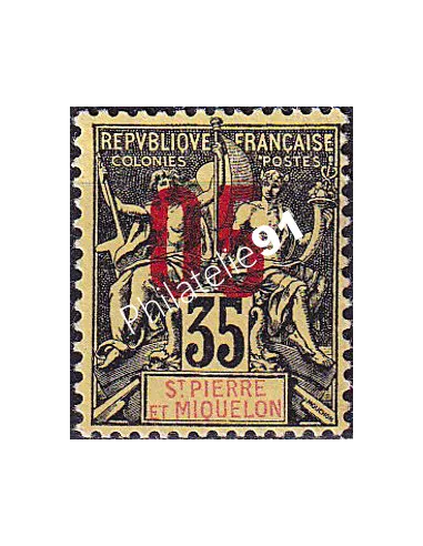 St-Pierre et Miquelon, n° 100 charnière, collection timbres colonies