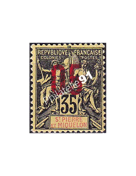 St-Pierre et Miquelon, n° 100 charnière, collection timbres colonies