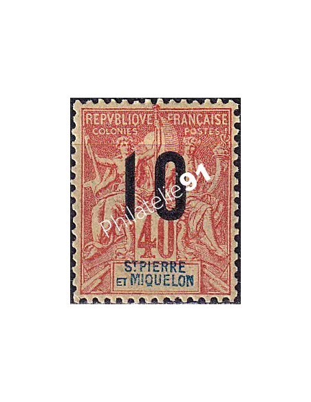 St-Pierre et Miquelon, n° 101 charnière, collection timbres colonies