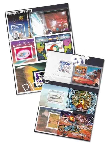 Jordanie, Lot de 3 BF Thématique Espace,  timbre Monde