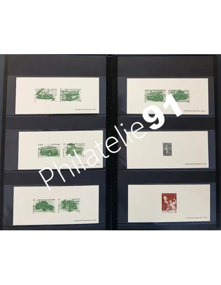 Lot de gravure de la poste, collection Lot de France