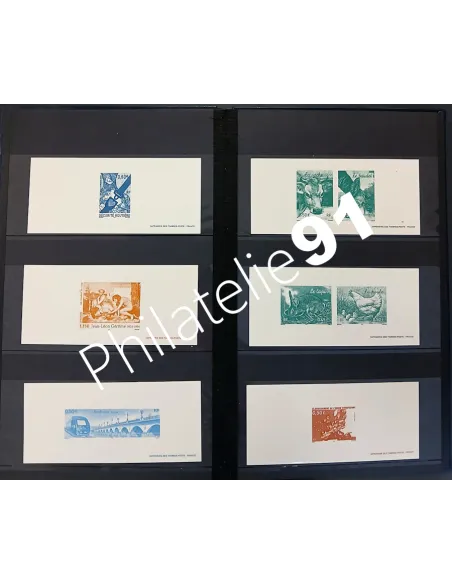 Lot de gravure de la poste, collection Lot de France