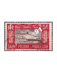 St-Pierre et Miquelon, n° 157 oblitéré, collection timbres colonies