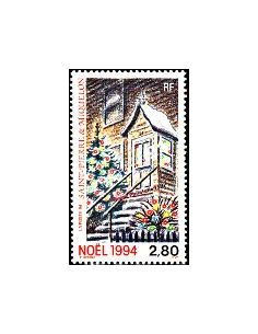 Timbre de Saint Pierre et Miquelon n° 608, Noël, collection Dom-Tom