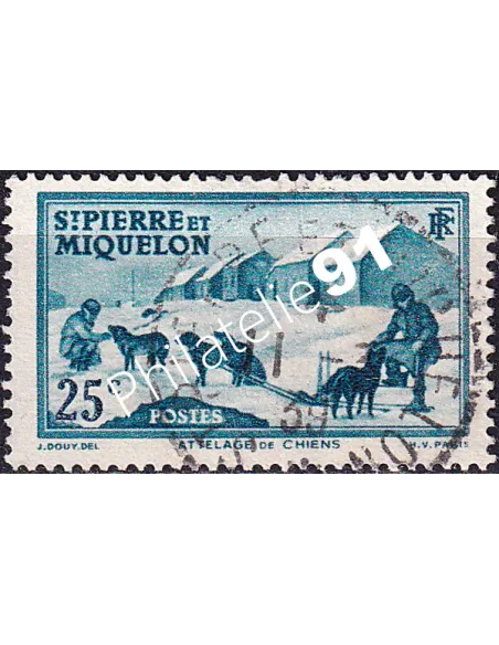 St-Pierre et Miquelon, n° 174 oblitéré, collection timbres colonies